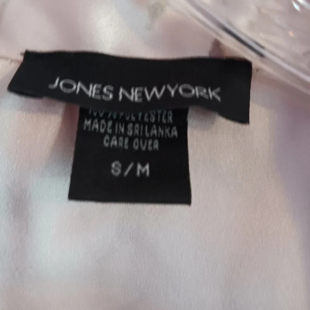 JONES OF NEW YORK Women's Vintage SHORT PALE PINK FLORAL KIMONO ROBE - Picture 2 of 7